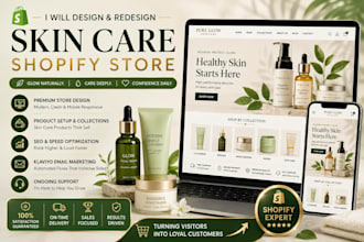 skincare  beauty website cosmetics store  beauty store shopify store