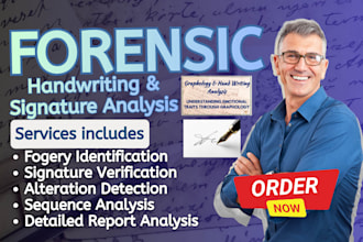 provide forensic document, real or forged signature and handwriting analysis