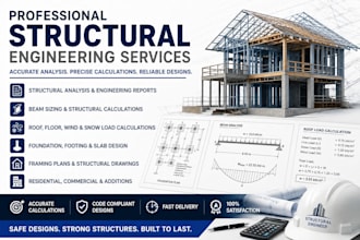 provide structural design analysis beam sizing roof load calculation report