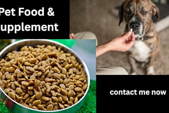 formulate custom pet food supplements and nutrition recipes