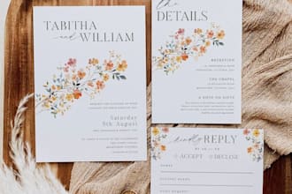 design digital wedding invitation wedding card and save the date on etsy shop