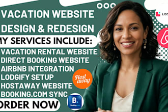 build vacation rental website, airbnb, booking com, lodgify, hostaway website