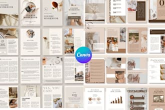 design complete canva ebook mockup lead magnet freebie workbook canva template