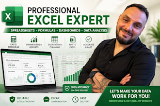 create professional excel spreadsheets, formulas and dashboards