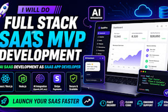 do full stack saas mvp development, ai saas development as saas app developer