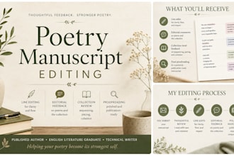 edit your poetry manuscript with thoughtful feedback