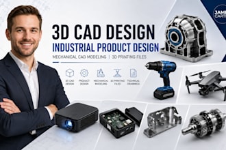 do 3d cad design industrial product design mechanical cad modeling 3d printing
