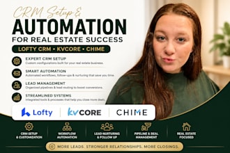 setup lofty crm lofty real estate kvcore setup chime crm automation