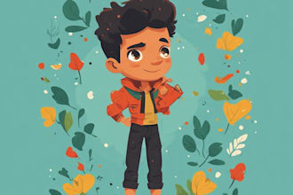 flat vector character illustration for anything