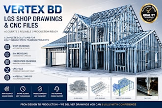 create vertex bd lgs shop drawings and cnc files