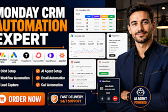 integrate monday crm google ads typeform convertkit openphone zapier ai agent