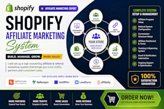 setup and opitimze shopify affiliate marketing system and referral program
