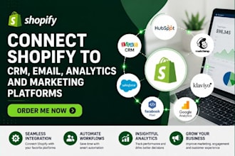 connect shopify to CRM, email, analytics and marketing platforms
