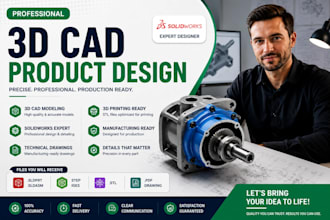 design 3d cad product design model 3d toy design in solidworks for manufacturing