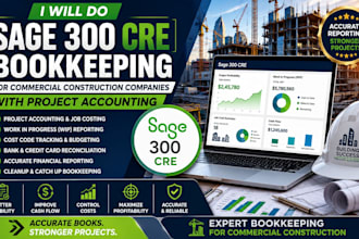do sage 300 cre bookkeeping for commercial construction companies with project