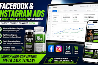 facebook instagram ads for weight loss peptide fat loss supplement brand peptide