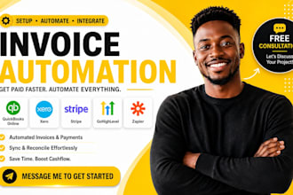setup invoice automation quickbooks xero stripe gohighlevel zapier integration