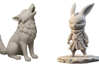 create custom 3d printing stl files, 3d model,  repair, modify stl file