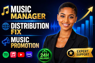 music distribution, music marketing, music manager and fix distribution issues