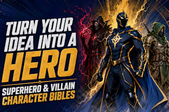create your superhero or villain character bible