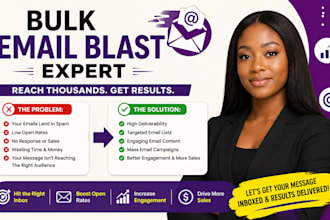 send bulk email blast, cold email campaign and email marketing