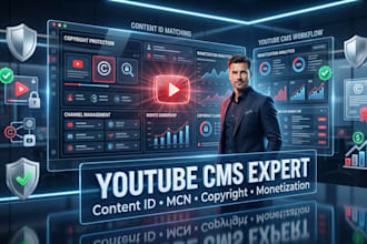 manage youtube cms, content id, mcn, copyright protection and monetization