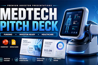 design healthcare deck medtech pitch deck or medical device deck