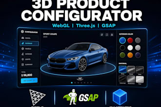 build an interactive 3d product configurator website with threejs