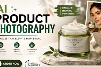 design ai product photography, ai model, ai images ecommerce photos