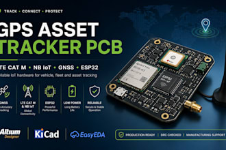 design gps asset tracker pcb with lte cat nb iot gnss esp32 vehicle fleet iot