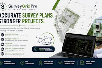 construction staking layouts and building pad elevation plans from survey data