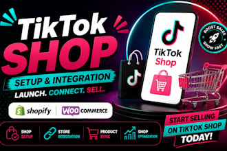 setup tiktok shop product catalog and integrate shopify or woocommerce