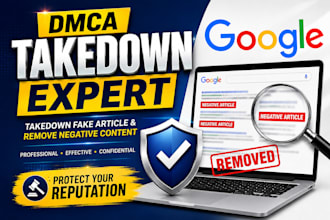 takedown fake article and remove negative content