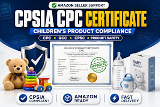 prepare amazon cpsia CPC certificate and gcc for children products
