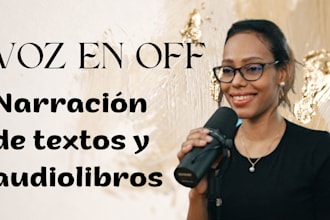 grabaré voz en off profesional en español latino para audiolibros
