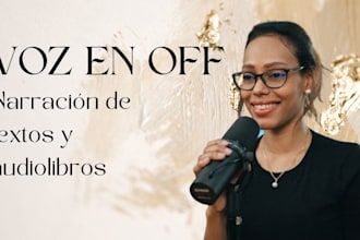 grabaré voz en off profesional en español latino para audiolibros