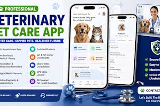 build veterinary pet care apps booking vaccination reminders medical records app