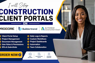 setup construction client portals on procore builder autodesk construction cloud