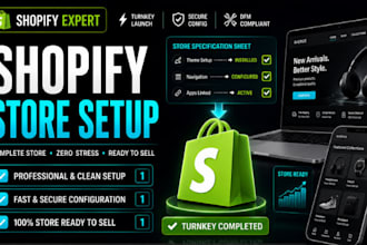 do shopify store setup online store management and shopify expert va