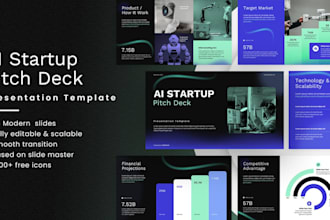 design an ai startup pitch deck canva and keynote