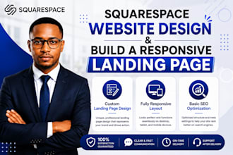 build squarespace website design, squarespace landing page