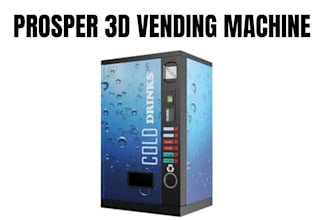 design realistic 3d vending machine models, kiosks, and product mockups