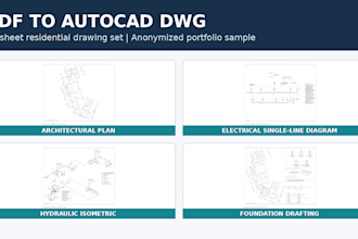convert PDF, image, or sketch to autocad dwg