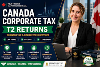efile canada corporation tax, t2 return, business tax and bookkeeping