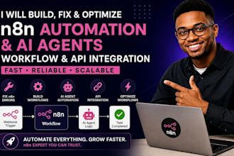 build n8n automation fix n8n workflow n8n ai agent n8n expert api integration