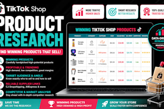 find winning tiktok shop products for dropshipping product research