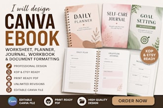 design low content book, notebook, etsy digital planner for amazon kdp