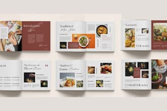 design cookbook recipe book with layout design