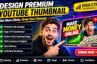 design premium youtube thumbnail