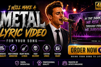 create metal lyric video for your song